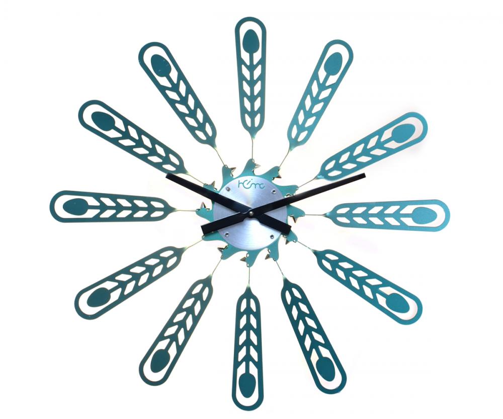 Diamante Blue Wind Mill Designer Wall Clock for Home | Living Room | Bedroom | Office Makes an Accent Statement in Your Home or as a Gift