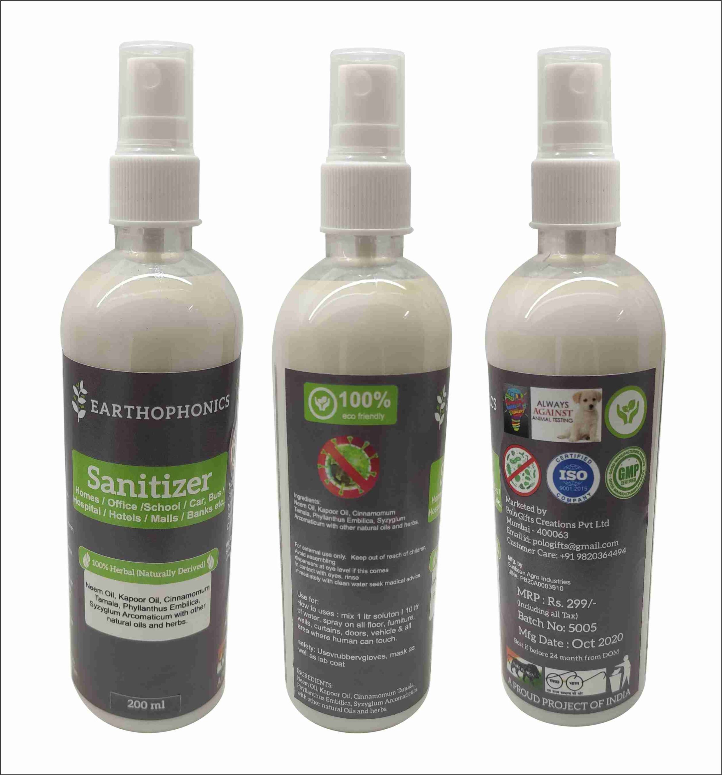 EARTHOPHONICS HERBAL SANITIZER  MIST